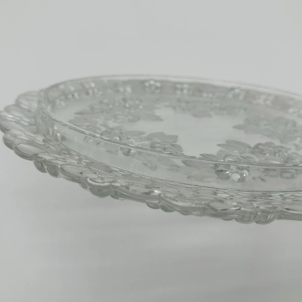 Vintage Mikasa Crystal Carmen‎ Walther Glass Serving Cake Platter